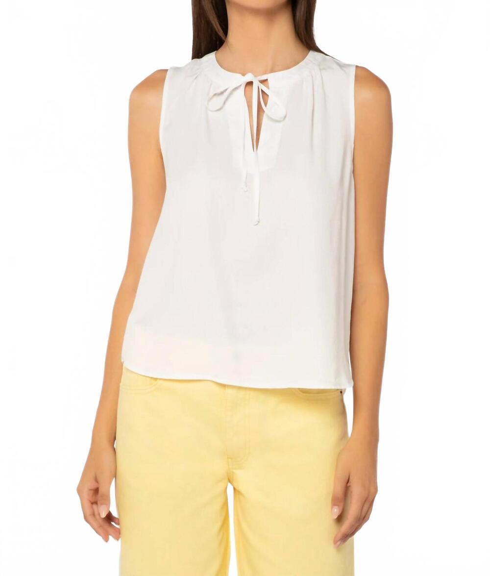 NEW VELVET HEART mireille sleeveless top in optic white